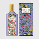 Gucci Flora Gorgeous Magnolia perfume bottle and packaging featuring floral design.