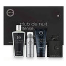 Armaf Club de Nuit Intense Man gift set featuring 105ml Eau De Toilette, 50ml Perfume Body Spray, 100ml Shower Gel, and 250ml Shampoo.