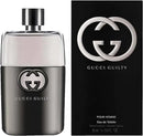 Gucci Guilty Eau de Toilette bottle and packaging - Citrus & Woods fragrance with Italian lemon, lavender, cedarwood, and patchouli notes.