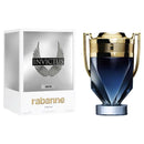 Paco Rabanne Invictus Parfum 100 ml bottle and packaging, featuring a sleek design and earthy woody fragrance.