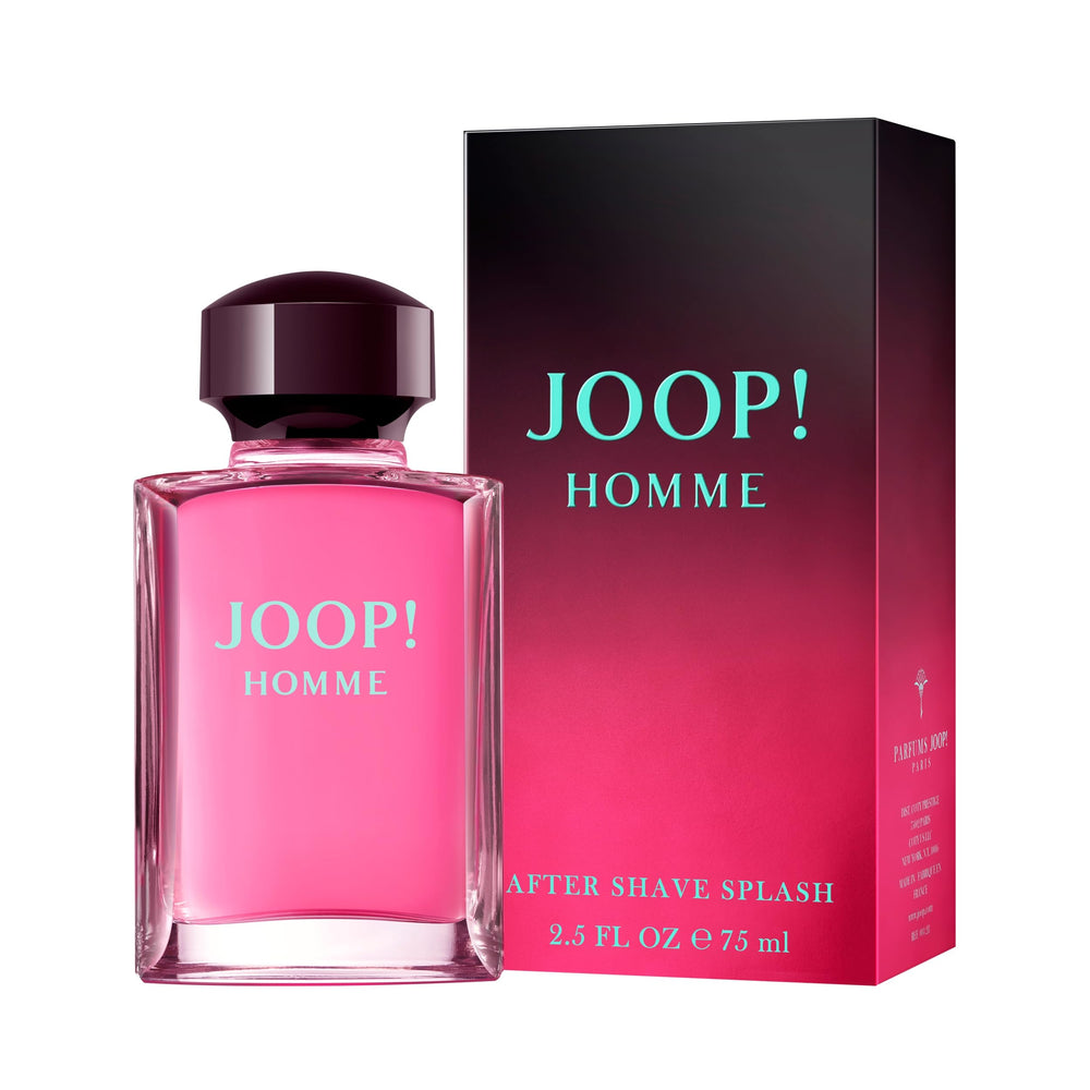 Coty Joop Homme after shave splash with refined oriental and woody fragrance in a stylish bottle.