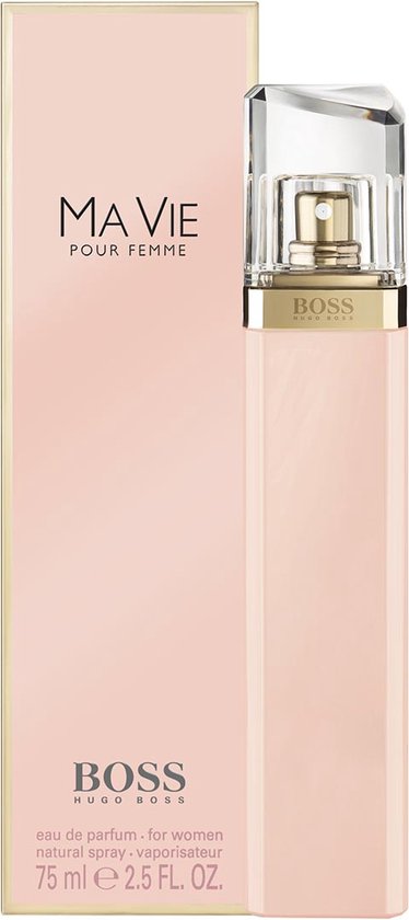 Hugo Boss Ma Vie Pour Femme Eau de Parfum 75ml, floral fragrance for women with cactus blossom and cedarwood notes.