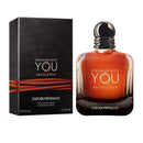 Giorgio Armani Stronger With You Absolutely fragrance bottle and box, showcasing earthy and woody scent.